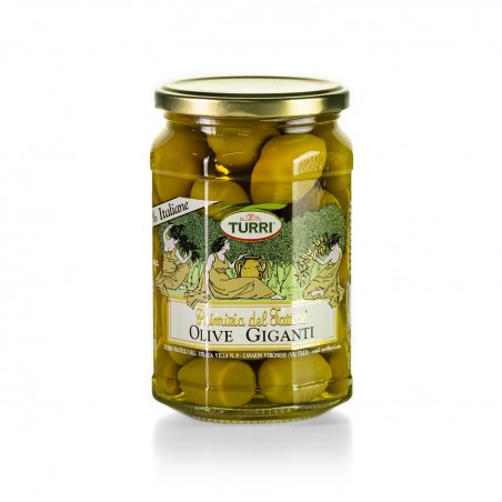 Store Italienske Oliven på glass fra Turri