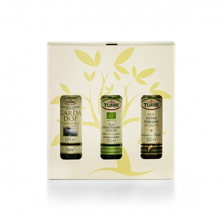Podium - smakeboks 3 ekstra virgin olivenoljer i flott gaveeske